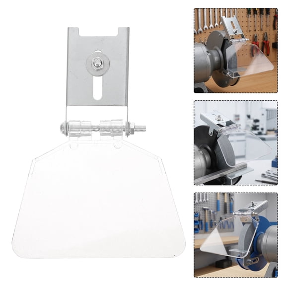 HONMEET 1Set Durable Acrylic Safety Shield for Bench Grinder Workshop Spark Protection Cover