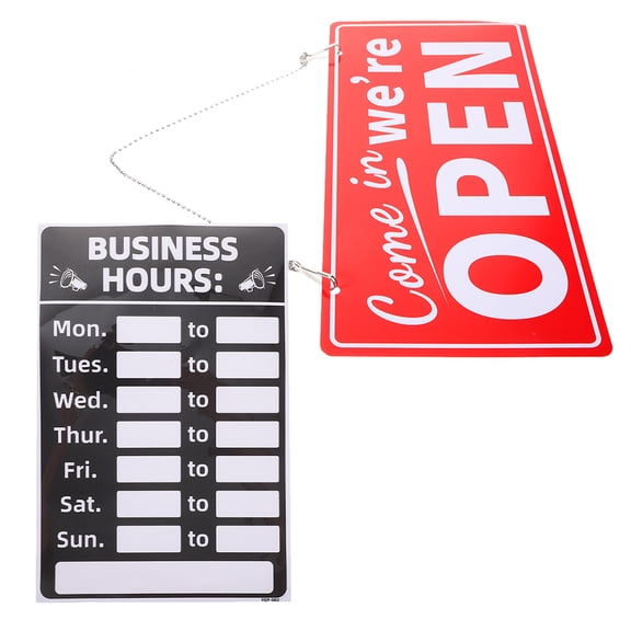 HONMEET 1Set Easy Update Business Hours Sign with Assorted Colors PVC for Car Door and Window Use