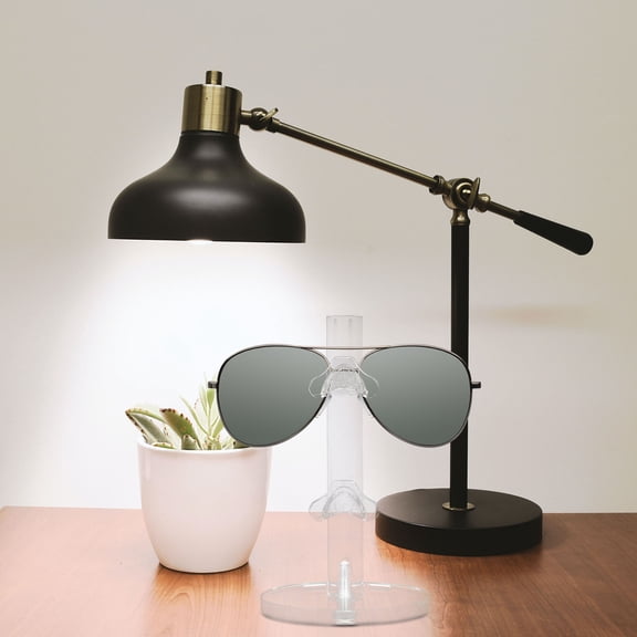 HONMEET Transparent Plastic Eyeglasses Display Stand, Minimalist Style, Eyewear Holder for Home and Shop Use