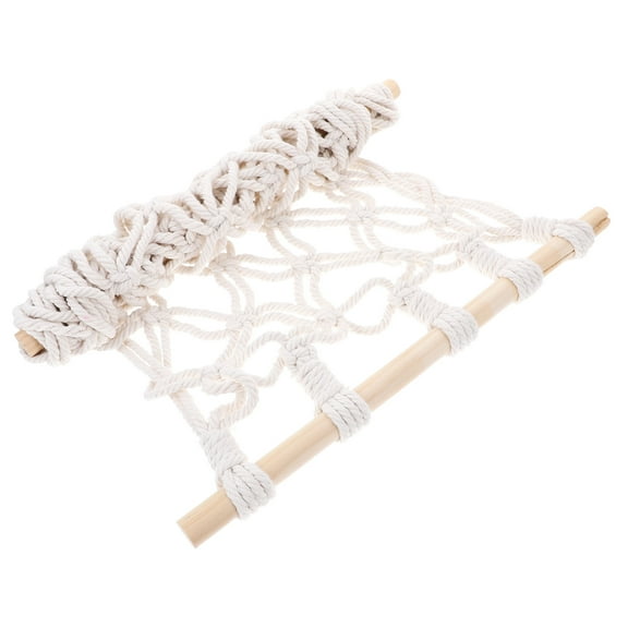 HONMEET Beige Hanging Fruit and Vegetable Organizer Basket with Creative Net Design for Kitchen Storage