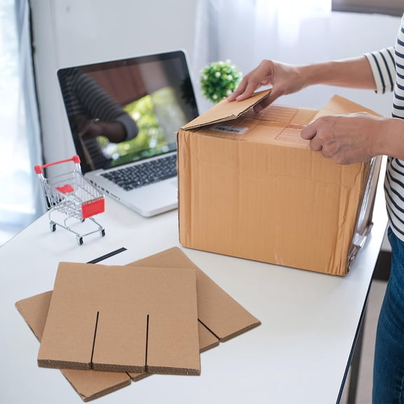 HONMEET 1Set Glass Dividers for Moving Boxes Beige Corrugated Cardboard Packing Box Divider Kit