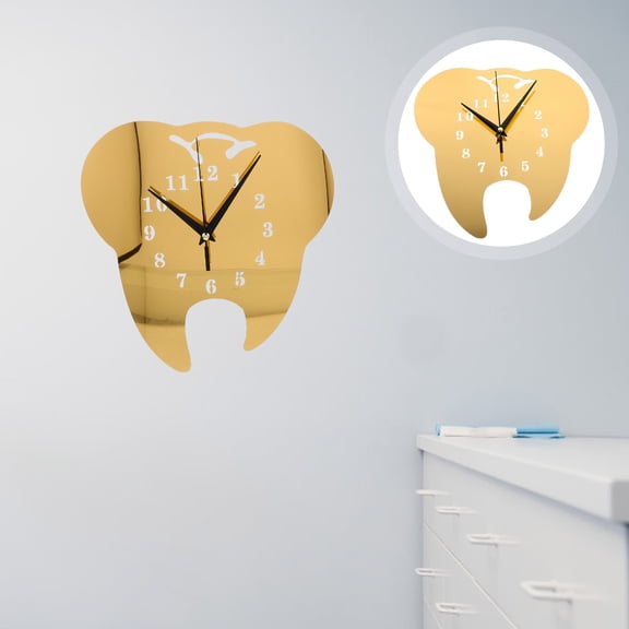 HONMEET Retro Golden Acrylic Wall Clock Mute for French Farmhouse Decor