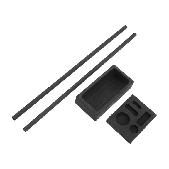 HONMEET 1Set Graphite Furnace Crucible Mold Set for Metal Melting with Thermal Conductivity and Durability
