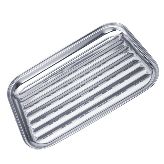 HONMEET Large Capacity Stainless Steel Baking Pan and White Barbecue Basket for Household Grilling and Cooking
