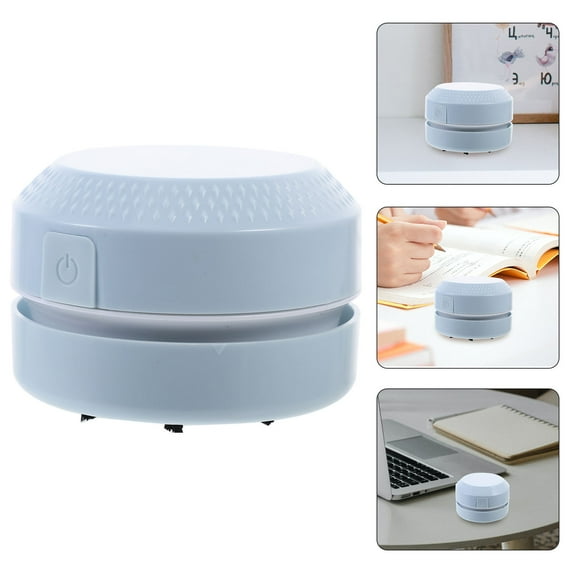 HONMEET Mini Desktop Vacuum Sky Blue Plastic Portable Design 1Set