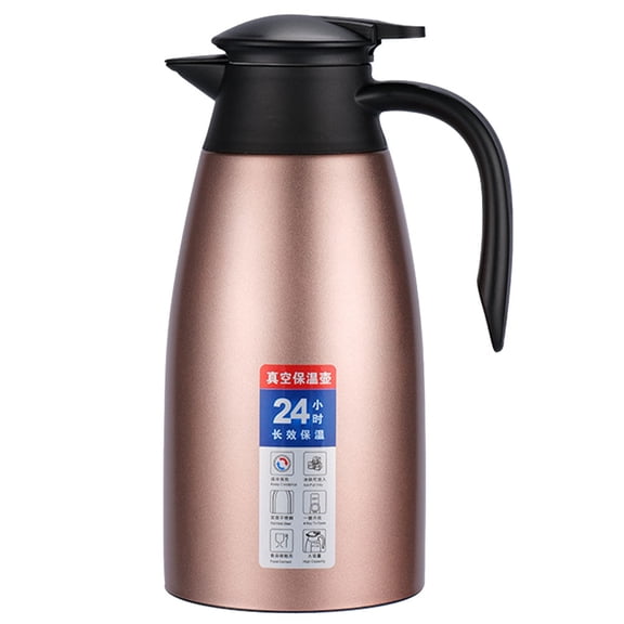 HONMEET 2L Insulated Hot Liquid Pitcher, Thermal Carafe for Home, Office & Kitchen, Vacuum Flask, 11x5.1x5.1in