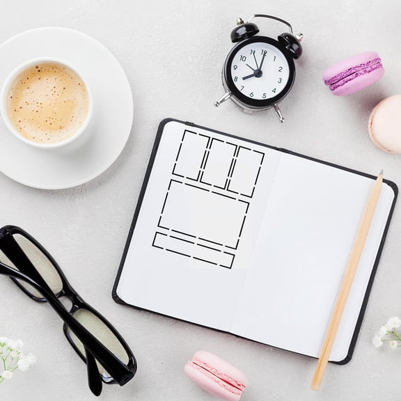 HONMEET 1Set Journal Stencils for Scrapbooking Assorted Color for Painting and Progress Tracking