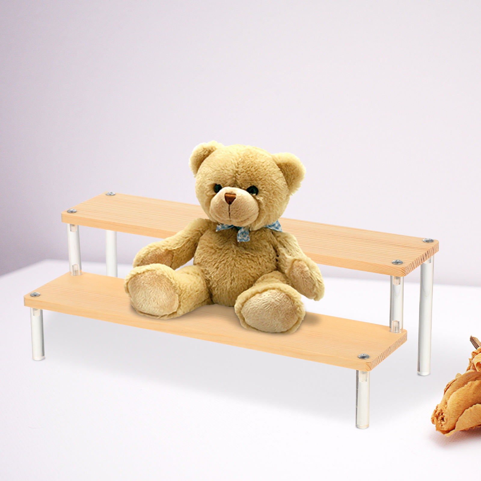 HONMEET 1Set Ladder Shape Display Shelves Khaki Color For Simple And ...