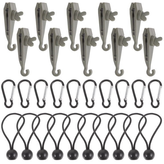 HONMEET Heavy Duty Windproof Tent Clips Set, Easy Install Canopy Fixers for Outdoor Tents, Dark Green Accessories