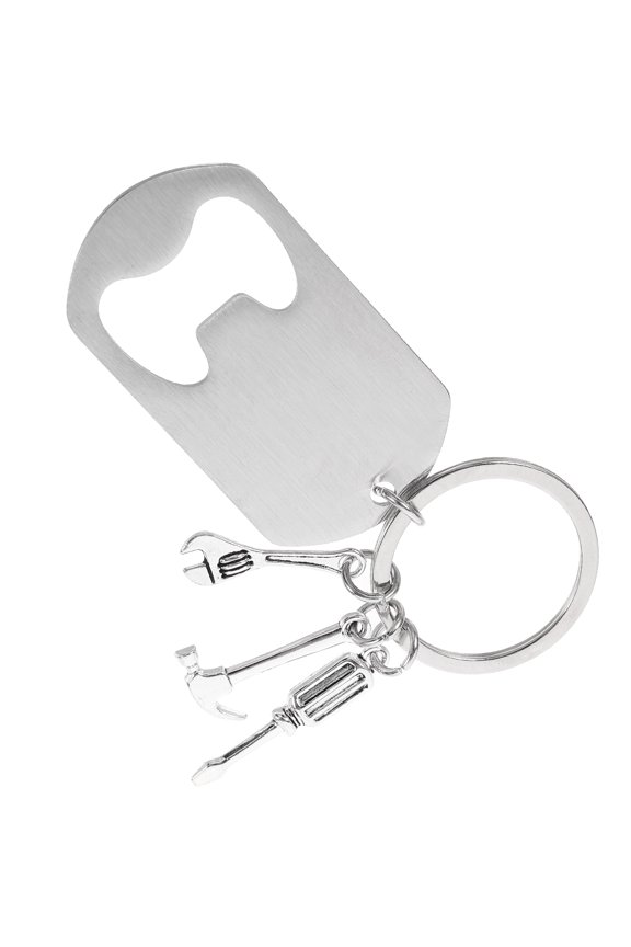 Stainless Steel Tipsy Bottle Opener Keychain, 1 Piece Portable Beverage Opener for Home and Outdoor Use
