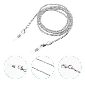 HONMEET 1Set Metal Mask Chain Strap Elegant Face Mask Holder for Walking Workout and Eating Out