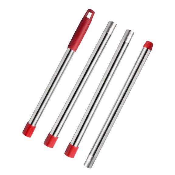 HONMEET 1Set Metal Mop Pole Replacement with Four Section Adjustable Length for Easy Floor Cleaning At Home