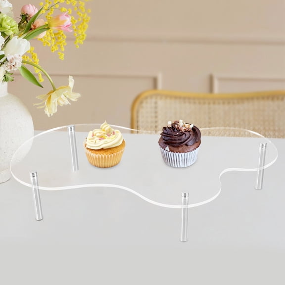 HONMEET 1Set Modern Acrylic Cake Holder Stand for Bakery Cafes and Home Dessert Presentation