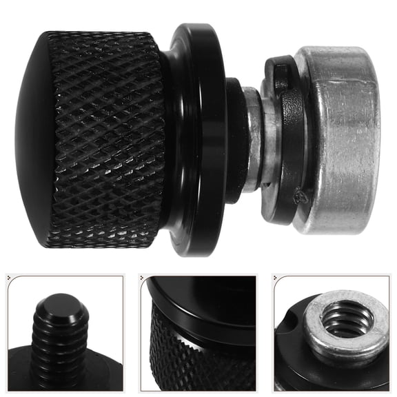 HONMEET Motorcycle Rear Seat Bolt Kit, 1 Set Quick Release Fastener Hardware, CNC Machined Aluminum Alloy, Black Finish