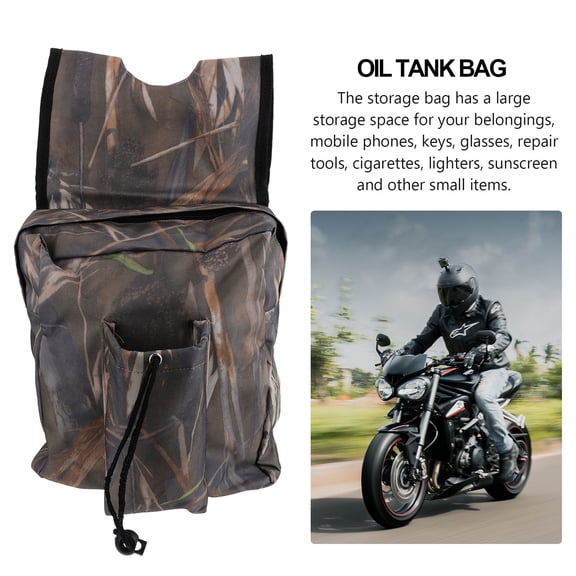 HONMEET Mountain Bike Frame Bag with Dual Storage Pockets, Camo Oxford Fabric for Cycling and Outdoor Adventure Gear