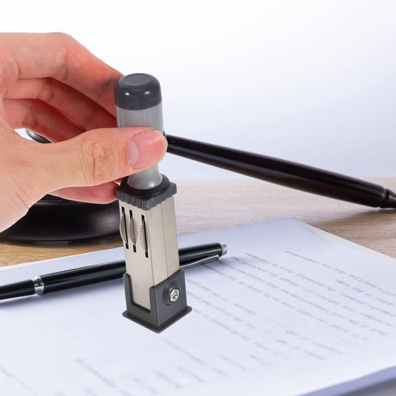 HONMEET 1Set Multiuse Date and Time Stamp Portable Metal Stamper for Document and File Marking