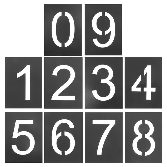 HONMEET 1Set Number Stencils for Painting on Wood Reusable Black Stencils for Home Use