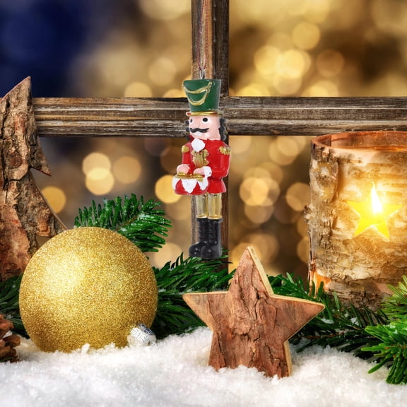 HONMEET Nutcracker Soldier Figurine Multi Resin 1Pcs 4.3x1.4x1.3in