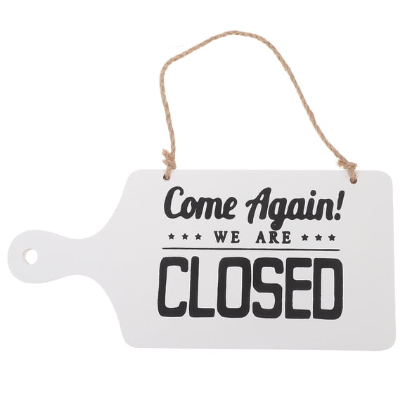 HONMEET White Double-Sided Wooden Open Closed Door Sign for Store, Cafe, Office, Home Decor and Business Use