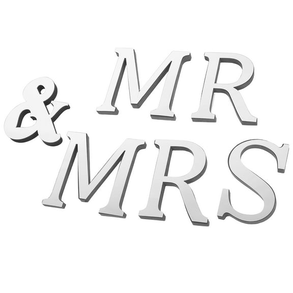 HONMEET 1Set Durable Waterproof Acrylic Mirror Wedding Wall Letters for Elegant Decor