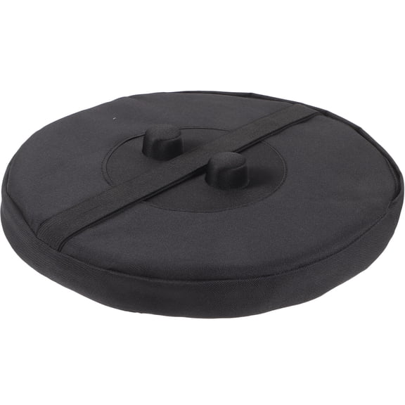 HONMEET Portable Cushioned Stool Set, Black Linen Look, Lightweight Travel Seat for Camping, Outdoor, Patio, and Home Use