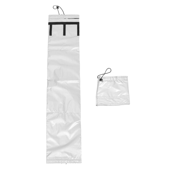 HONMEET 1Set Portable Plated Silver Ac Hose Insulation Sleeve Flexible Soundproof Cover for Home Use