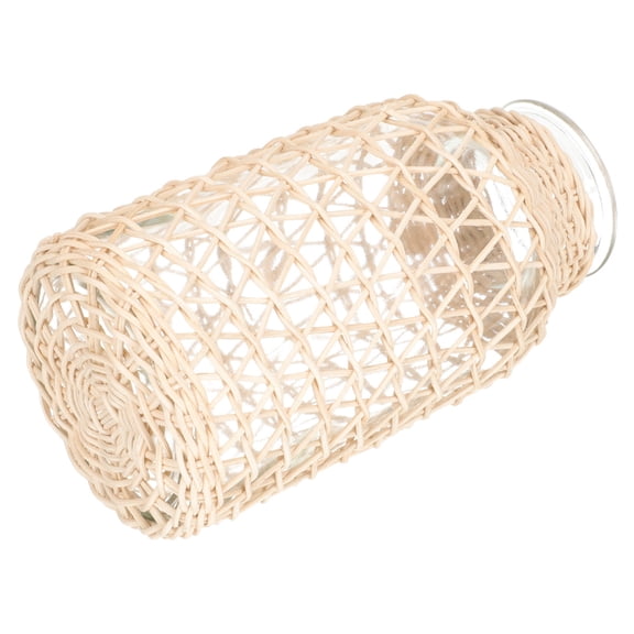 HONMEET Handmade Woven Rattan Vase, Natural Decorative Flower Pot for Indoor Outdoor Home Decor and Garden Display