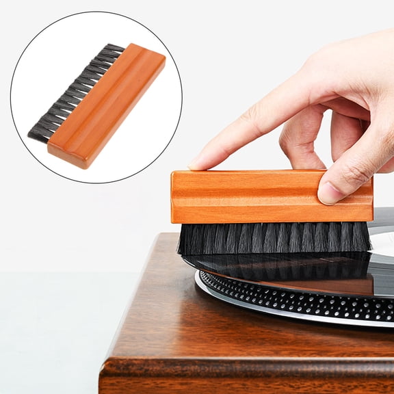 HONMEET Anti-Static Vinyl Record Cleaner Wood and Nylon for Cleaning