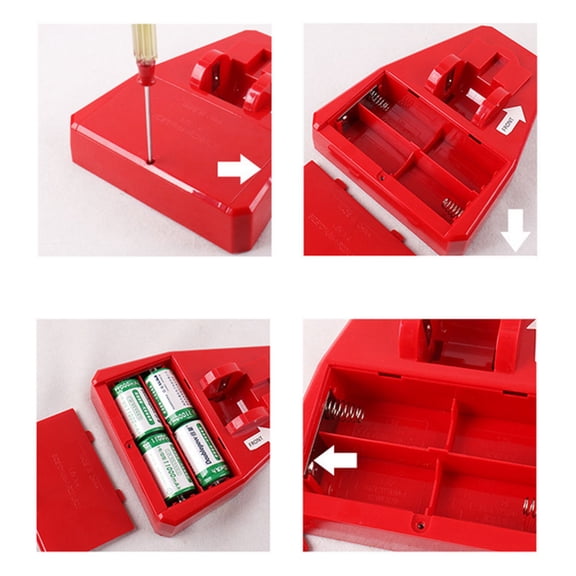 HONMEET Red Plastic Baseball Pitching Machine 1 Set Automatic Launcher for Batting Practice and Skill Improvement