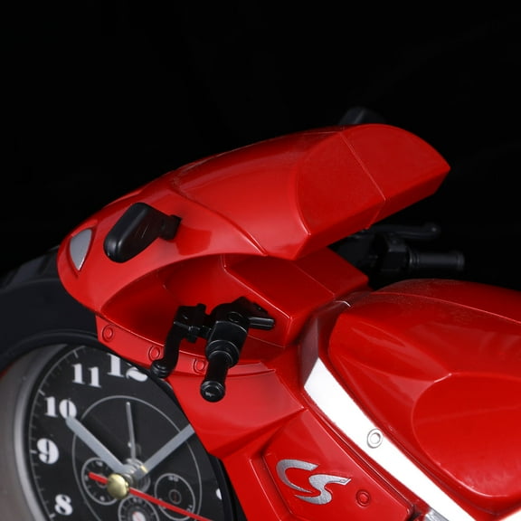 HONMEET Quartz Motorcycle Clock Vintage Plastic Red 1Set