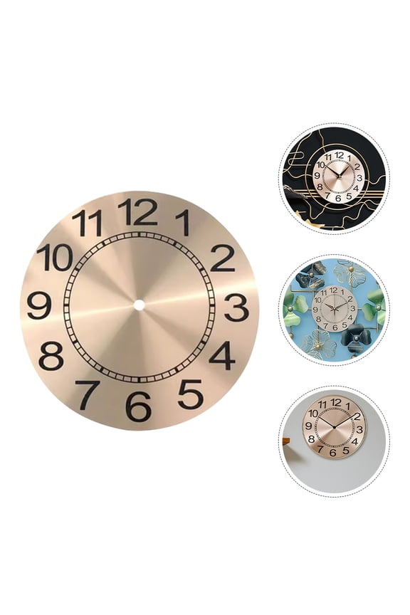 DIY Round Clock Dial, Rose Aluminum, Modern and