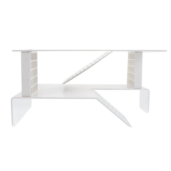 HONMEET 1Set Reptile Dock White Two Level Platform with Ramps for Aquarium Ornament