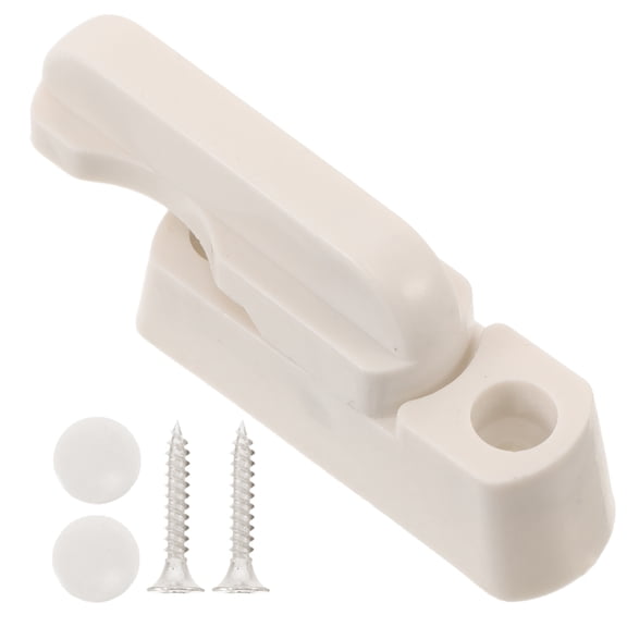HONMEET 1Set Secondary Window Lock White Plastic for Casement Windows with Easy DIY Setup