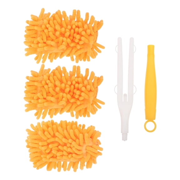 HONMEET 1Set Soft Chenille Hand Duster with Washable Microfiber Brush for Home Furniture and Car Cleaning