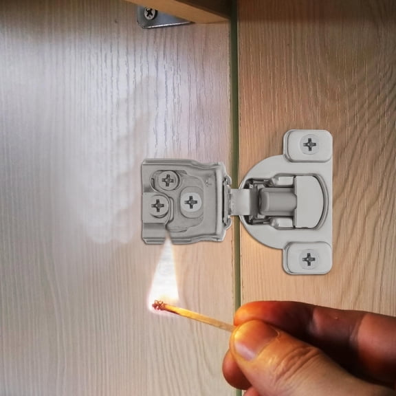 HONMEET 1Set Stainless Steel Kitchen Cabinet Door Hinge Full Overlay with Smooth Self Closing Feature