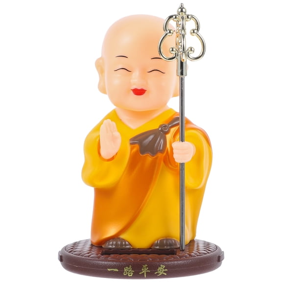 HONMEET Solar Powered Yellow Garden Ornament for Outdoor Zen Atmosphere and Decorative Lighting