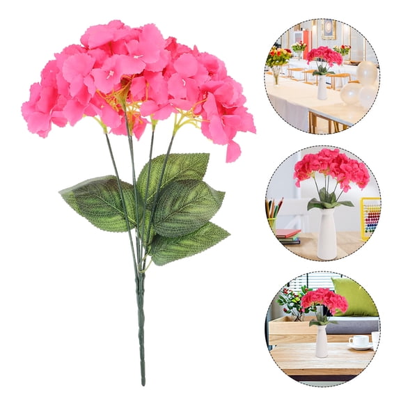 HONMEET Bouquet Artificial Flowers Artificial Hydrangea Silk Flower 1Pack