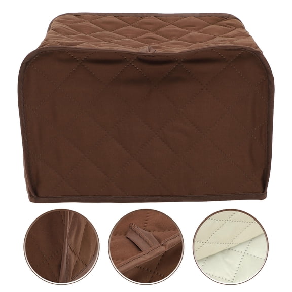 HONMEET Brown Dirtproof Toaster Cover, Polyester Appliance Cover Set, Kitchen Counter