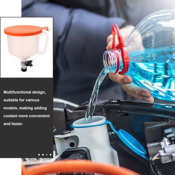 HONMEET 1Set Universal Motorbike Radiator Funnel Kit Orange for Coolant Filling and Flushing