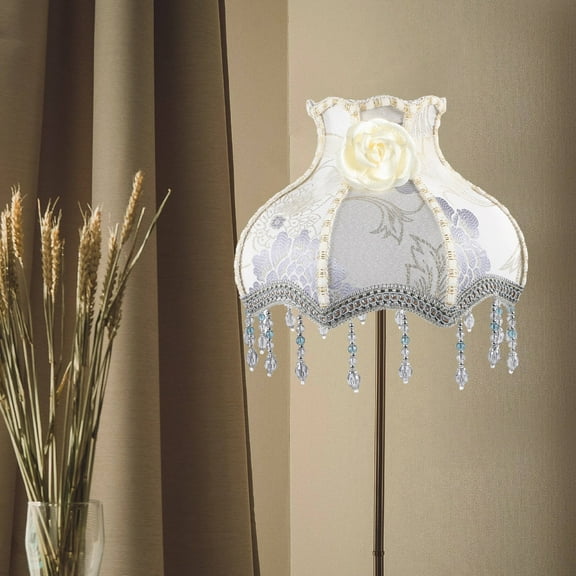 HONMEET Beige Fabric Wrapped Victorian Table Lamp Shade Soft Lighting