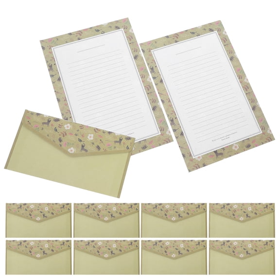 HONMEET 1Set Wedding Invitation Kit with Lined Letter Writing Paper and Decorative Envelopes