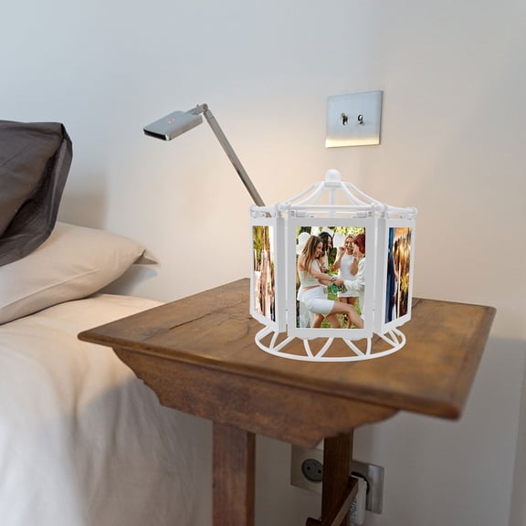 HONMEET White Combination Picture Frame with Music Box, Decorative Home for Desktop and Living Room Display