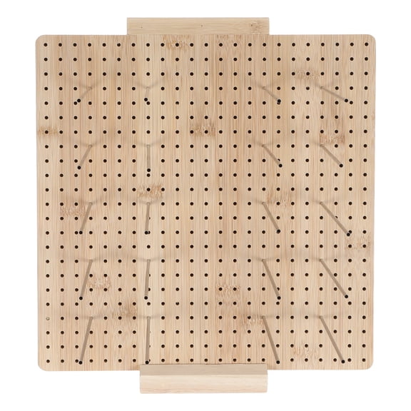 HONMEET Brown Wooden Crochet Blocking Board with Stainless Steel Pins for Squares, Knitting and Crochet Projects
