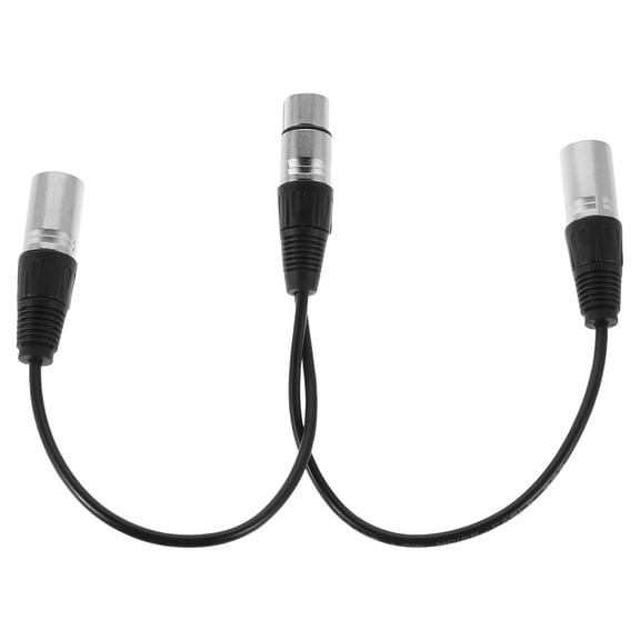 HONMEET 1Set Black XLR Audio Cable Balanced Output Dual Connection Metal PVC Material for Studio Recording