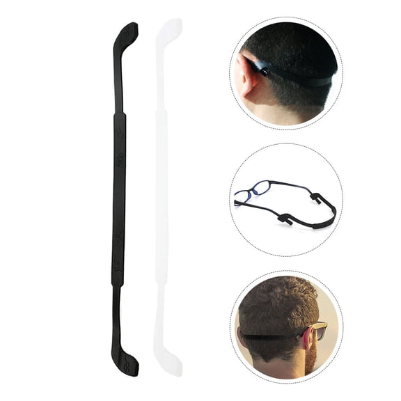 HONMEET 2 Pcs Eyeglasses Grip Glasses Straps Silicone Anti-slip Daily Use Back to School