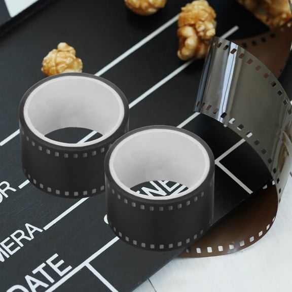 HONMEET Black Filmstrip Tape for Photo Albums and Notebooks, Versatile Decorative Tape for Crafts and Scrapbooking