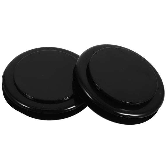 HONMEET 2 Set Patio Table Umbrella Hole Ring For Standard Table Black PVC For General Users