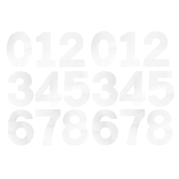 HONMEET 2-Pack Number Cake Stencils for Fondant and Icing Decoration, PP Material, White, Perfect for Home Baking and Parties