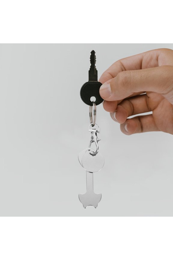 2 Sets Shopping Trolley Tokens In Unusual Shape For Supermarket Shopping Key Decoration