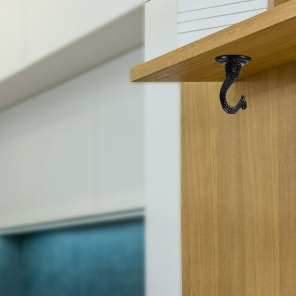 HONMEET Swag Toggle Hooks Metal Ceiling Hooks Zinc Alloy Black 2 Sets 2.36X1.49X1.57In